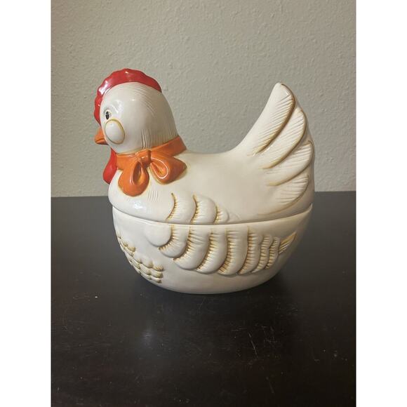 Vintage Chicken Hen B & D Japan Cookie Jar 1960s No Chips or cracks - Picture 1 of 7